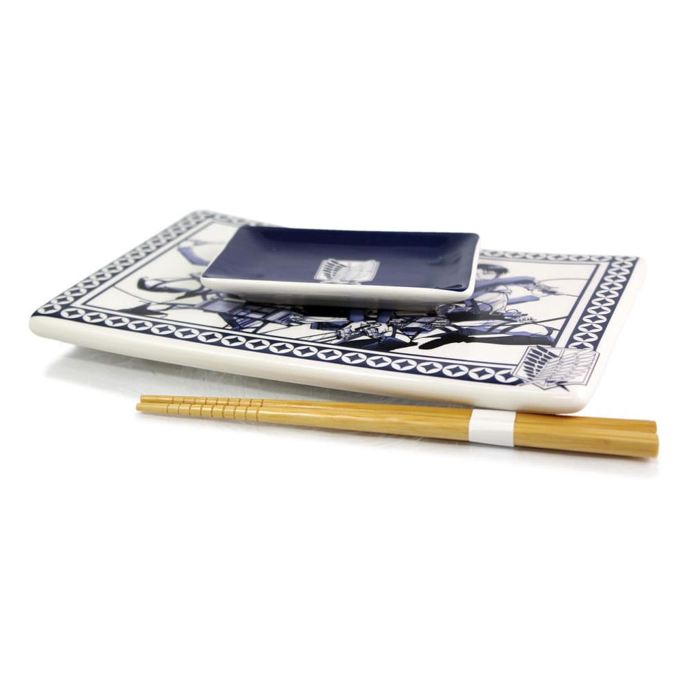Set di sushi in ceramica Attack on Titan con bacchette