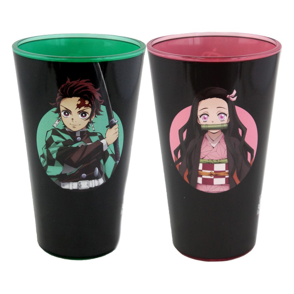 Bicchieri Demon Slayer Confezione da 2 Tanjiro e Nezuko 473 ml
