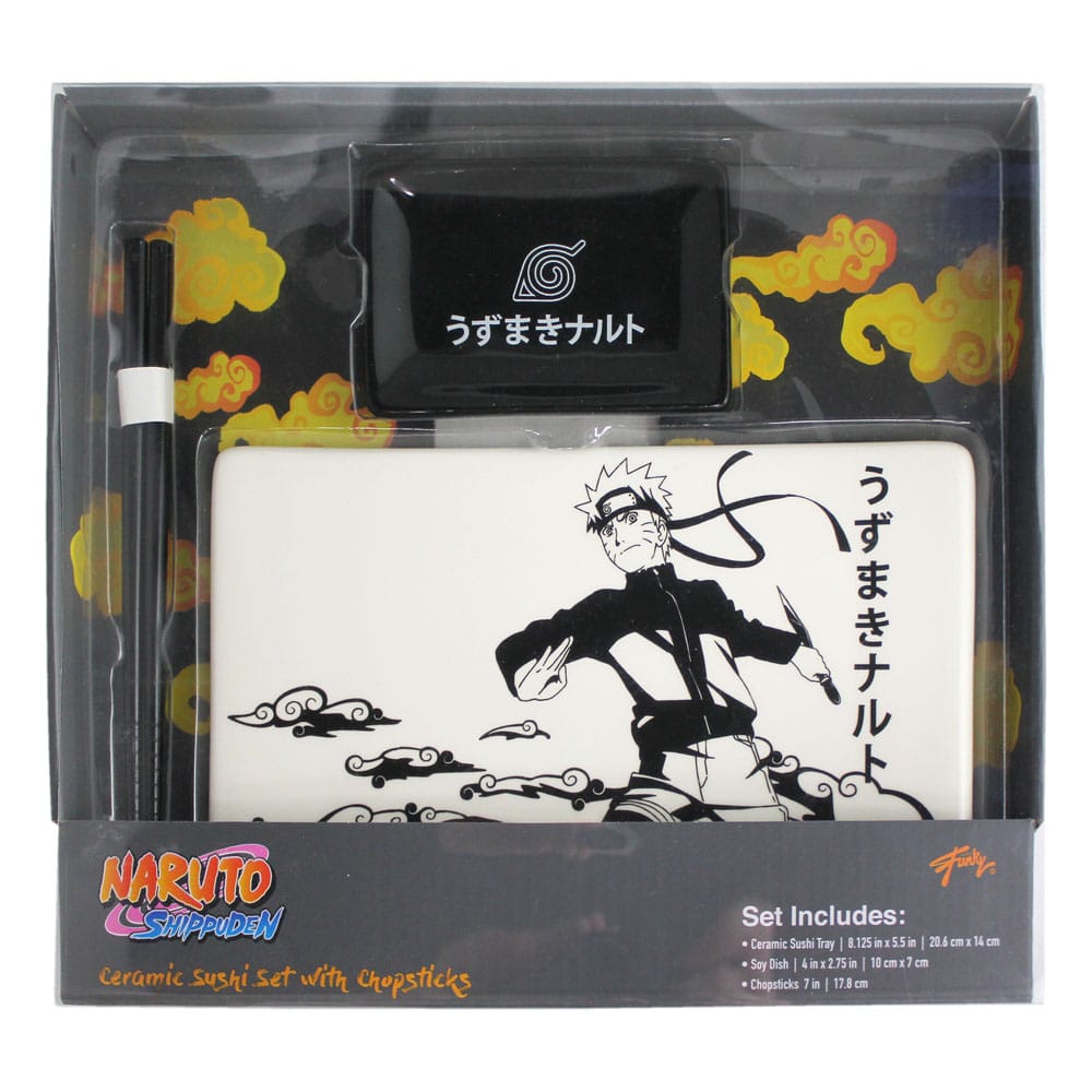 Naruto Shippuden Keramisk Sushi Set med ätpinnar Naruto