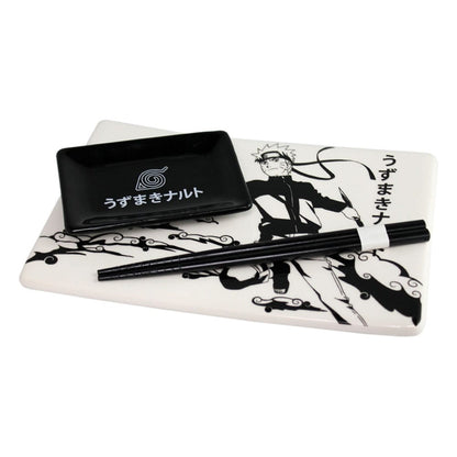 Naruto Shippuden Keramisk Sushi Set med ätpinnar Naruto