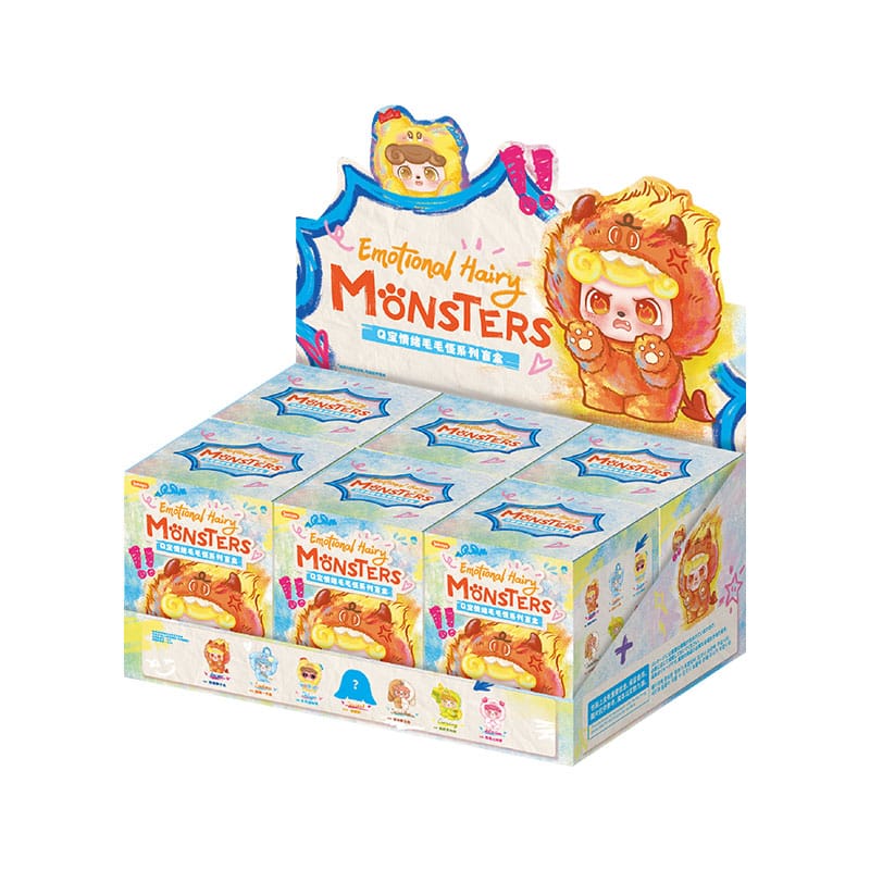 QKid: Caja Ciega Serie Emotional Hairy Monsters Figura 12 - 14 cm Display (6)
