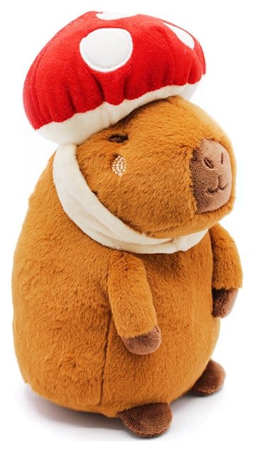 Capybara Plüschfigur Pilz 23 cm