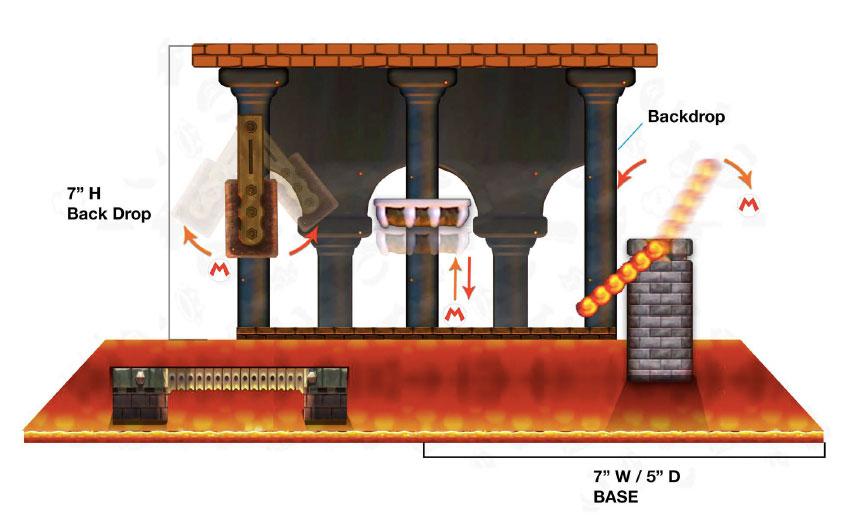 Welt von Nintendo Super Mario Playset Lava Castle