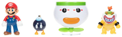World of Nintendo Minifiguren 2er-Pack Mario und Bowser Jr. Clown Car 6 cm