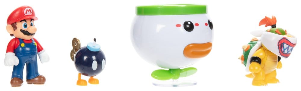 World of Nintendo Minifiguren 2er-Pack Mario und Bowser Jr. Clown Car 6 cm