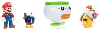 World of Nintendo Minifiguren 2er-Pack Mario und Bowser Jr. Clown Car 6 cm