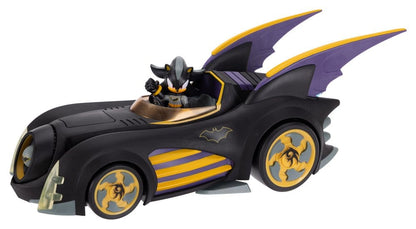 DC x Sonic – The Hedgehog Actionfigur mit Vehicle Shadow Batman & Batmobile 6 cm
