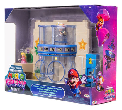 Het Super Mario Galaxy Movie Diorama met 2 minifiguren Gateway Galaxy