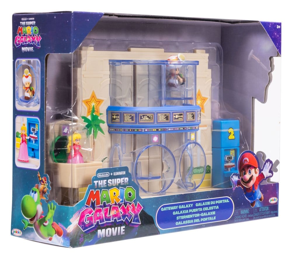 Het Super Mario Galaxy Movie Diorama met 2 minifiguren Gateway Galaxy