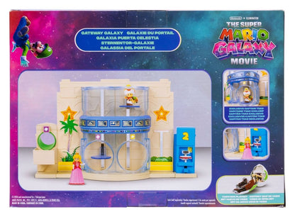 Il diorama del film Super Mario Galaxy con 2 mini personaggi Gateway Galaxy