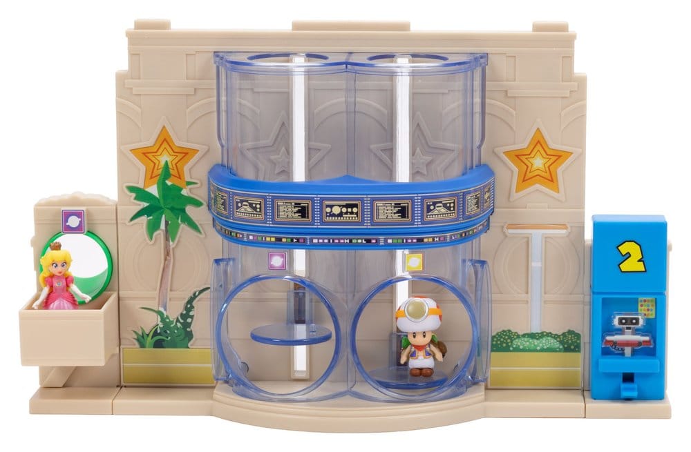 Het Super Mario Galaxy Movie Diorama met 2 minifiguren Gateway Galaxy