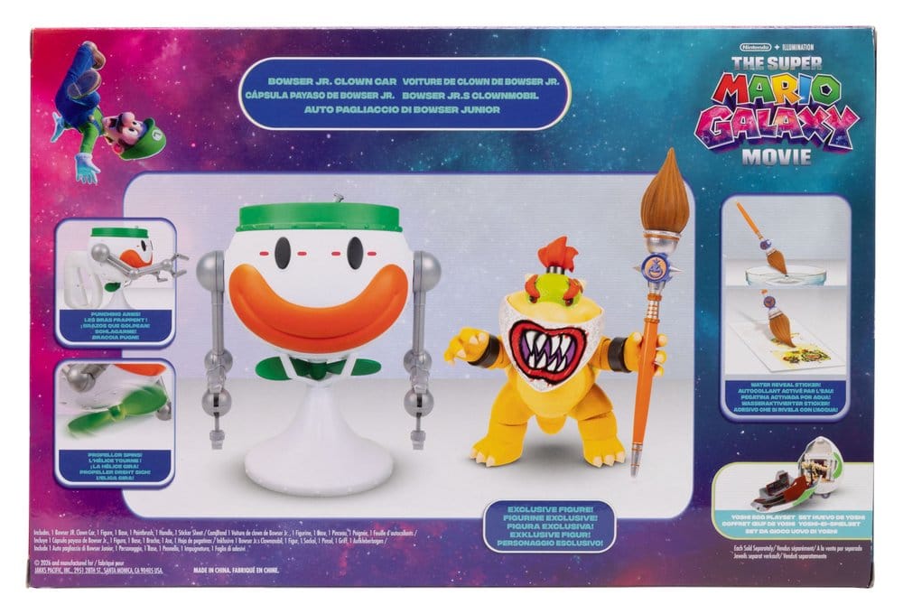 Palyaço Arabalı Süper Mario Galaxy Filmi Aksiyon Figürü Bowser Jr. 13 cm