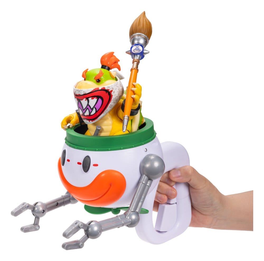 Palyaço Arabalı Süper Mario Galaxy Filmi Aksiyon Figürü Bowser Jr. 13 cm