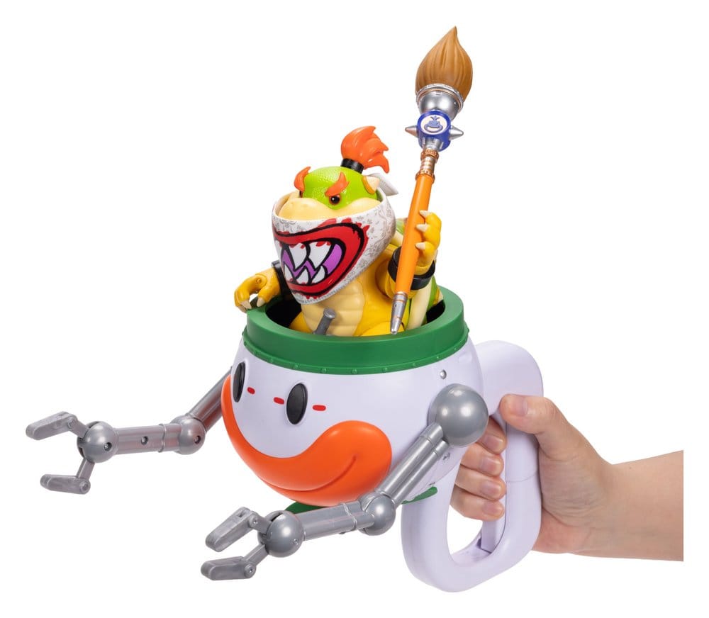 Palyaço Arabalı Süper Mario Galaxy Filmi Aksiyon Figürü Bowser Jr. 13 cm