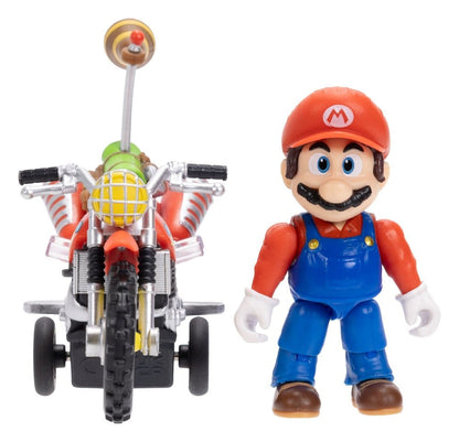 Super Mario Galaxy Movie Action Figur med Pull Back Motorcykel Mario 6 cm