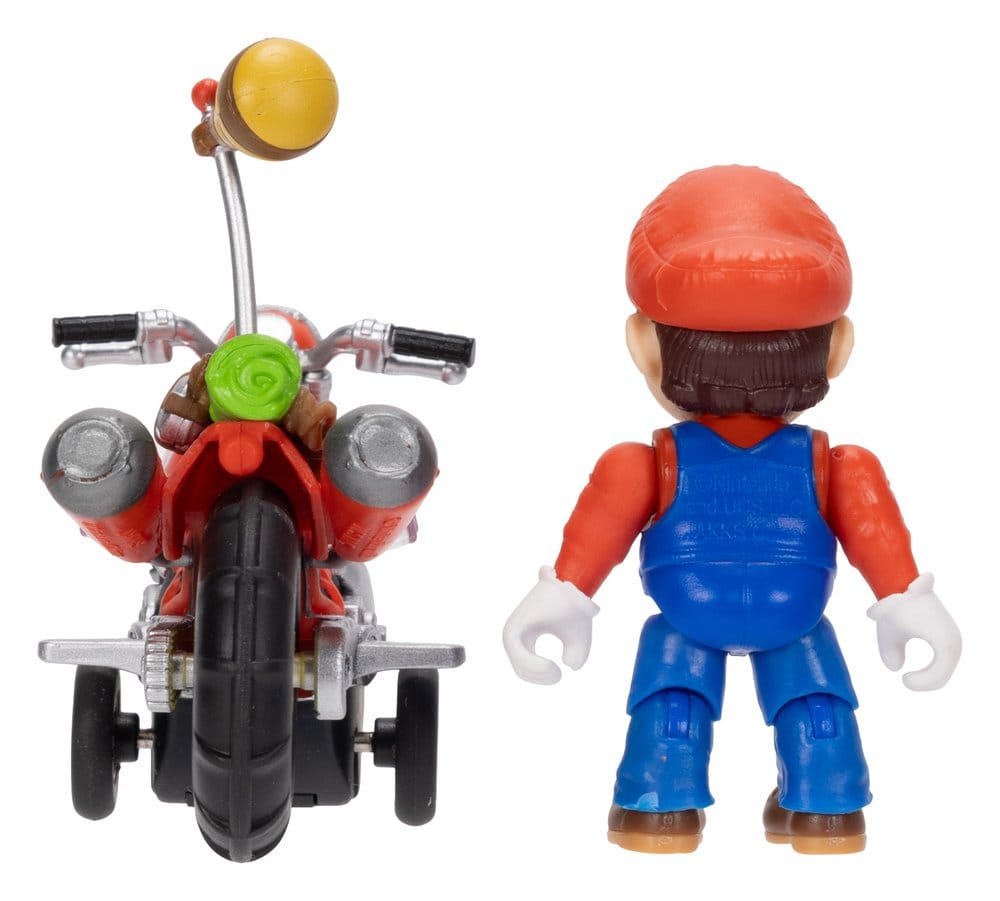 Super Mario Galaxy Movie Action Figure med Pull Back Motorcykel Mario 6 cm