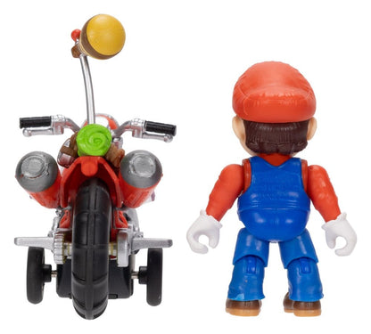 Super Mario Galaxy Movie Action Figur med Pull Back Motorcykel Mario 6 cm