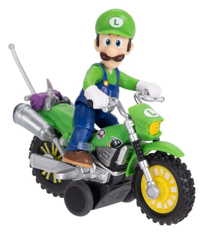 Super Mario Galaxy Movie Action Figur med Pull Back Motorsykkel Luigi 6 cm