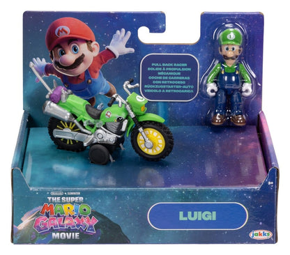 La figura d'azione del film Super Mario Galaxy con motocicletta tirabile Luigi 6 cm