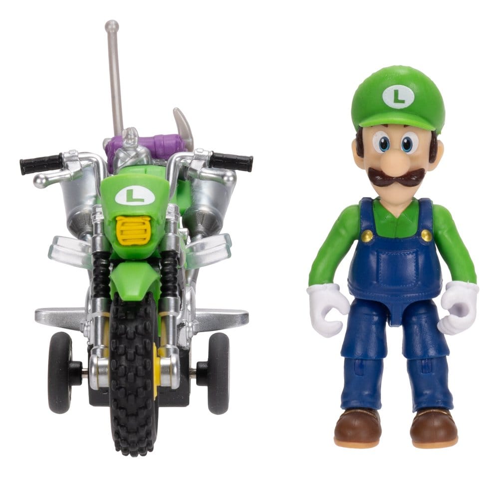 La figura d'azione del film Super Mario Galaxy con motocicletta tirabile Luigi 6 cm