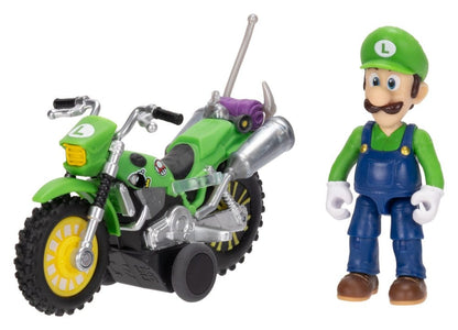 La figura d'azione del film Super Mario Galaxy con motocicletta tirabile Luigi 6 cm