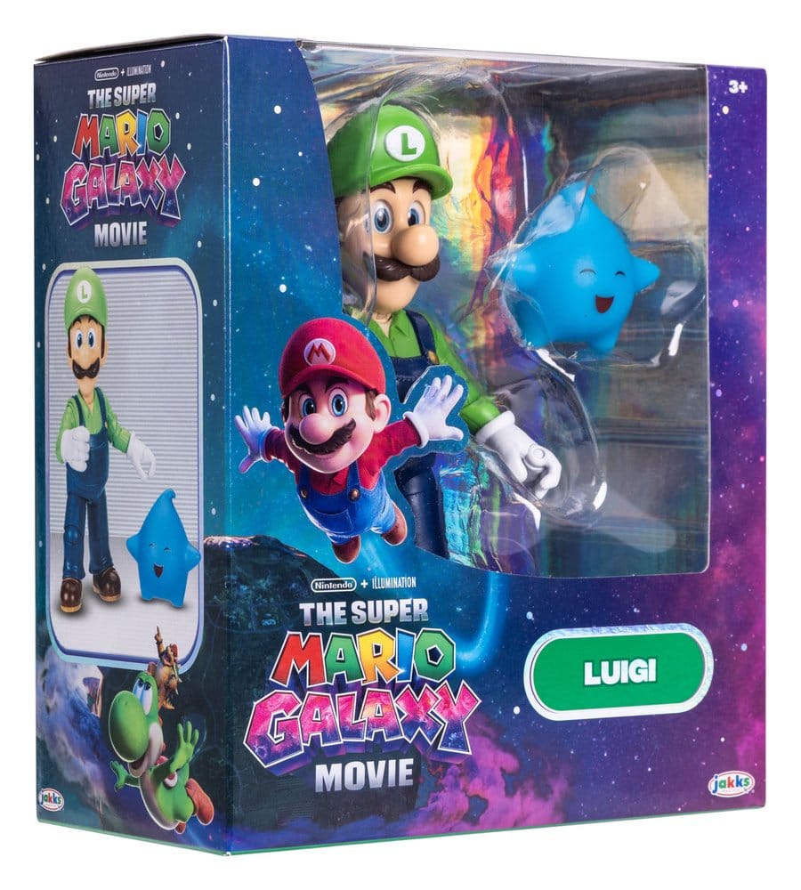 Figura d'azione del film Super Mario Galaxy Luigi 13 cm