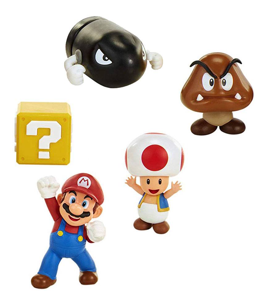 Wereld van Nintendo Mini Figuur 5-pack New Super Mario Bros. U Acorn Plains 6 cm