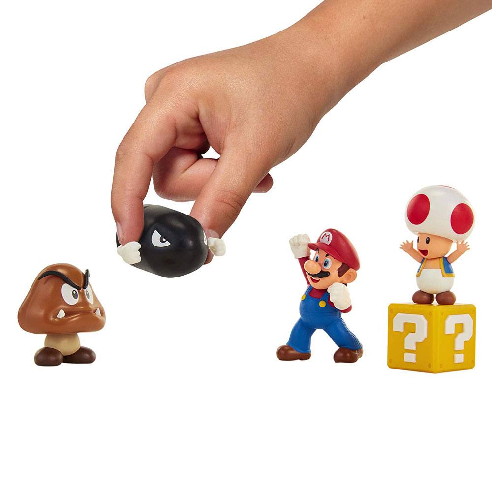 Wereld van Nintendo Mini Figuur 5-pack New Super Mario Bros. U Acorn Plains 6 cm