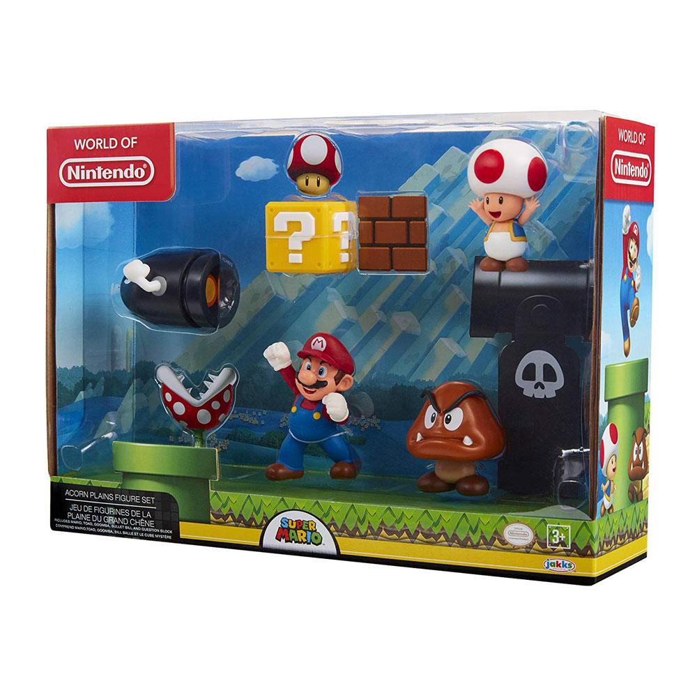 Wereld van Nintendo Mini Figuur 5-pack New Super Mario Bros. U Acorn Plains 6 cm