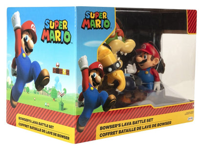 World of Nintendo Action Figur 3-Pack Mario vs. Bowser Lava Battle 6-15 cm