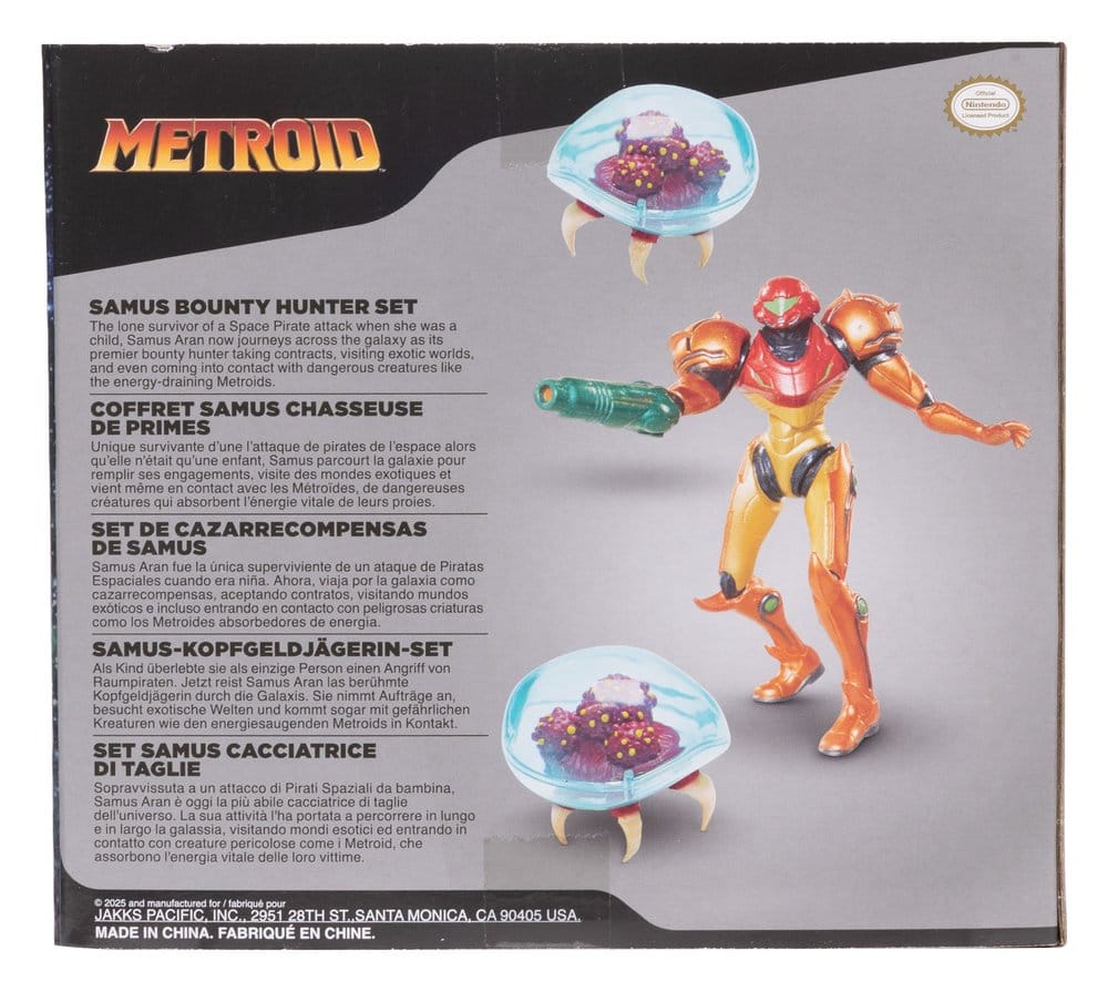 World of Nintendo Metroid Mini Figurine 3-Pack Samus Bounty Hunter 6 cm