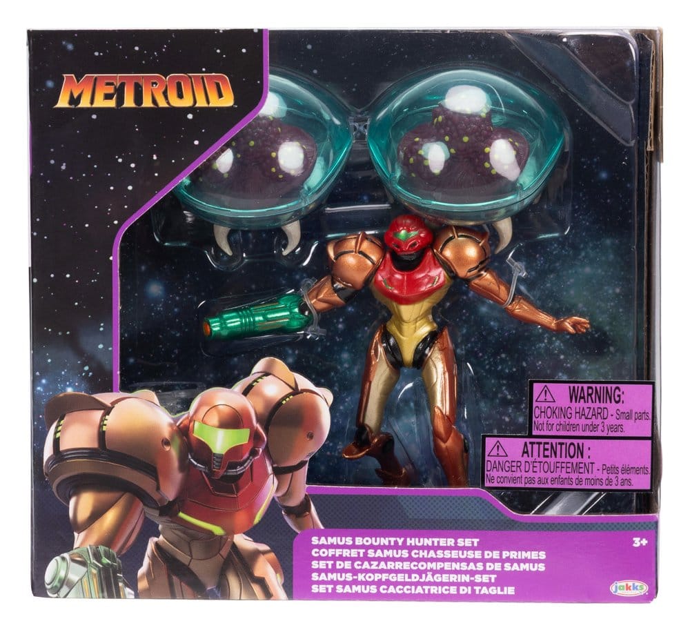 World of Nintendo Metroid Mini Figurine 3-Pack Samus Bounty Hunter 6 cm