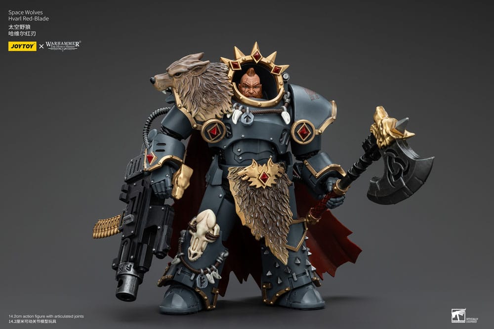 Warhammer Horus Heresy Action Şekil 1/18 Uzay Kurtları Hvarl Kırmızı Bıçağı 14 cm