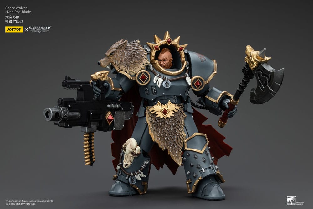 Warhammer Horus Heresy Action Şekil 1/18 Uzay Kurtları Hvarl Kırmızı Bıçağı 14 cm