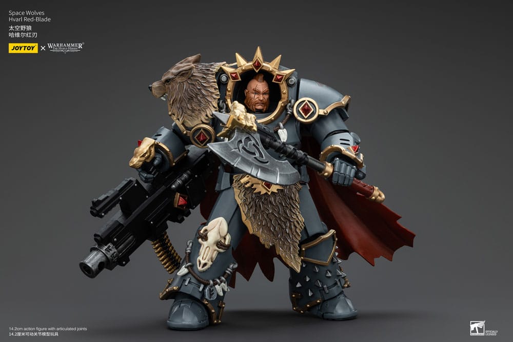 Warhammer Horus Heresy Action Şekil 1/18 Uzay Kurtları Hvarl Kırmızı Bıçağı 14 cm