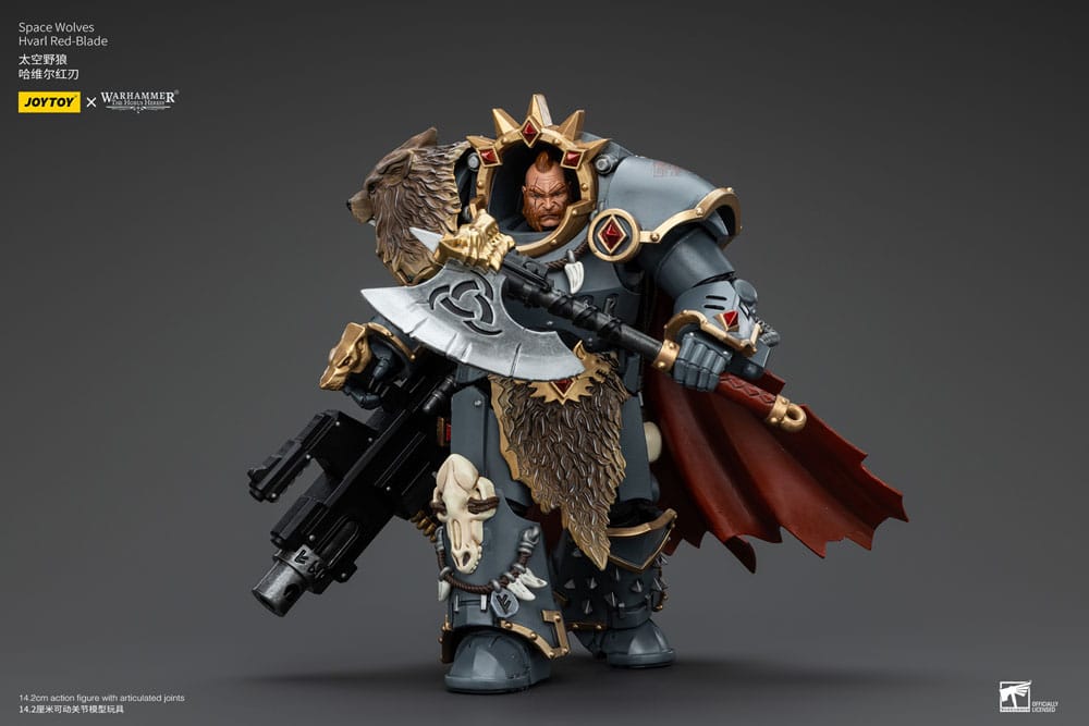 Warhammer Horus Heresy Action Şekil 1/18 Uzay Kurtları Hvarl Kırmızı Bıçağı 14 cm