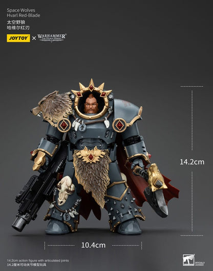 Warhammer Horus Heresy Action Şekil 1/18 Uzay Kurtları Hvarl Kırmızı Bıçağı 14 cm