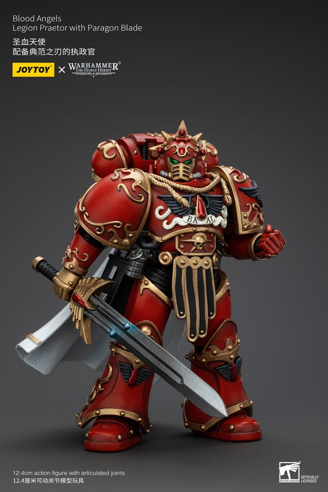Warhammer The Horus Heresy Action Figur 1/18 Blood Angels Legion Praetor med Paragon Blade 13 cm