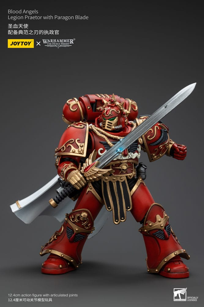 Warhammer The Horus Heresy Action Figur 1/18 Blood Angels Legion Praetor med Paragon Blade 13 cm