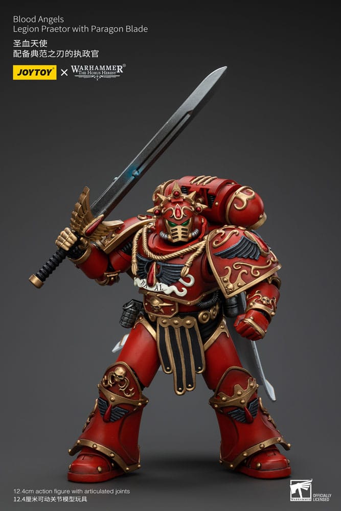 Warhammer The Horus Heresy Action Figur 1/18 Blood Angels Legion Praetor med Paragon Blade 13 cm