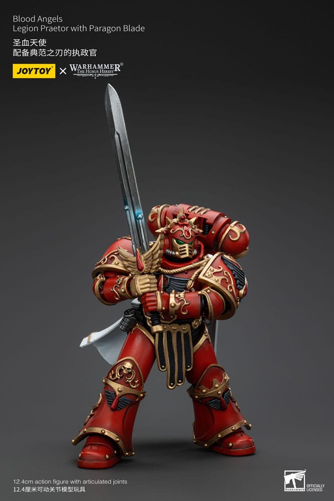 Warhammer The Horus Heresy Action Figur 1/18 Blood Angels Legion Praetor med Paragon Blade 13 cm