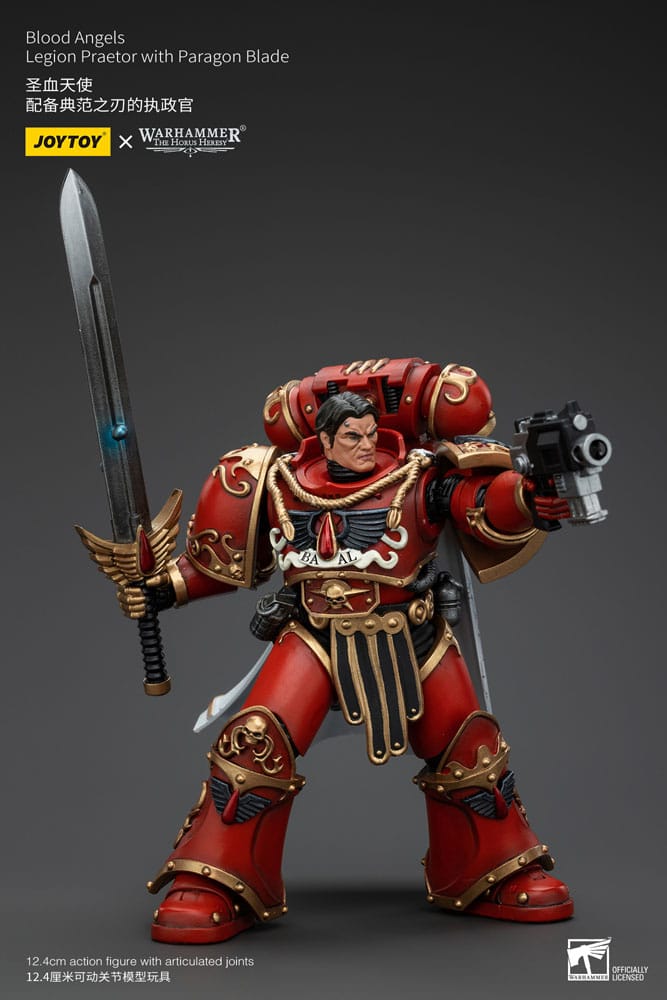 Warhammer The Horus Heresy Action Figur 1/18 Blood Angels Legion Praetor med Paragon Blade 13 cm
