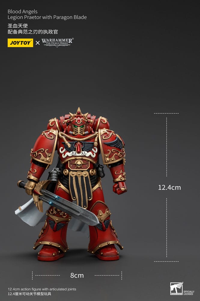 Warhammer The Horus Heresy Action Figur 1/18 Blood Angels Legion Praetor med Paragon Blade 13 cm