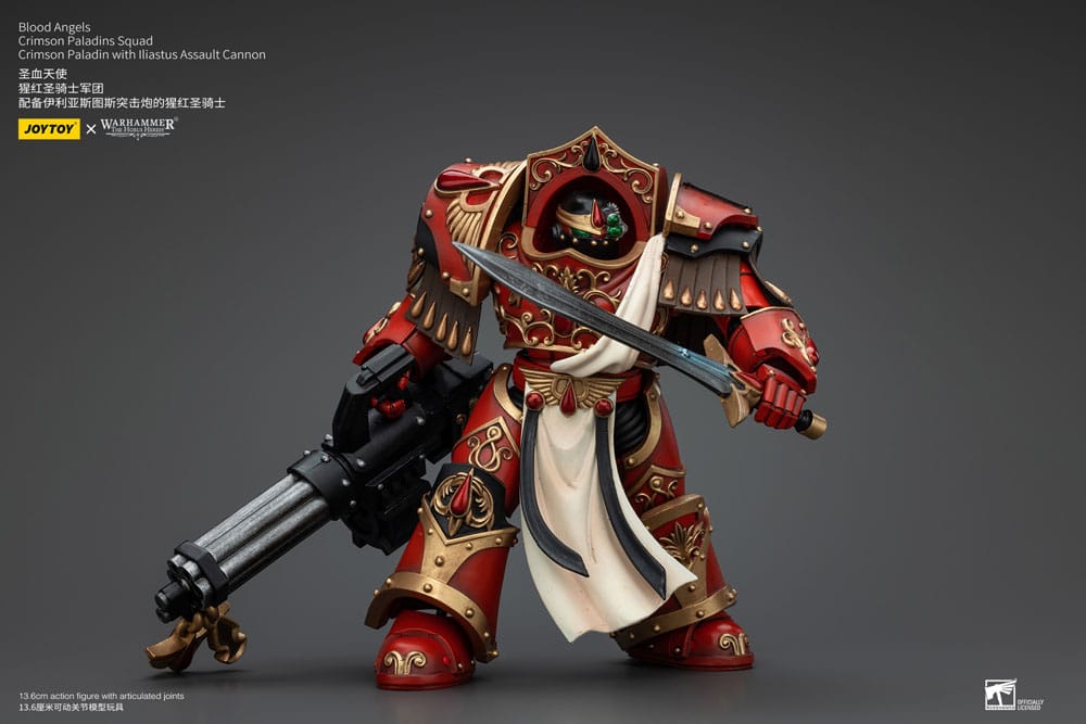 Warhammer Horus Heresy Action Şekil 1/18 Blood Angels Crimson Paladins Squad Crimson Paladin ile Iliastus saldırı topu 14 cm