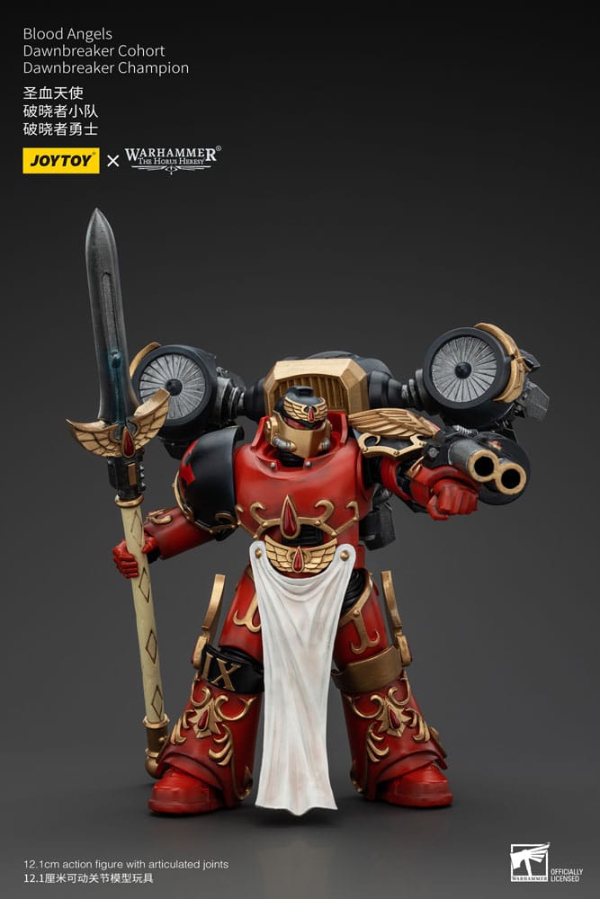 Warhammer The Horus Heres Action Slika 1/18 Blood Angels Raldoron Prvi kapetan krvnih anđela 13 cm
