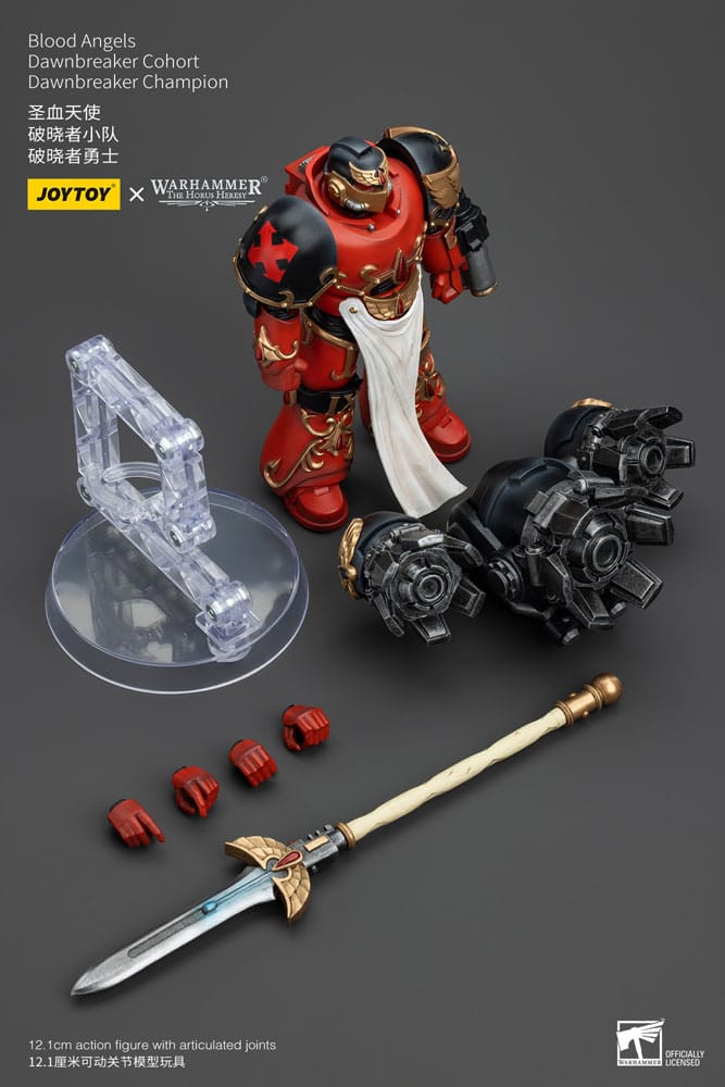 Warhammer The Horus Heres Action Slika 1/18 Blood Angels Raldoron Prvi kapetan krvnih anđela 13 cm