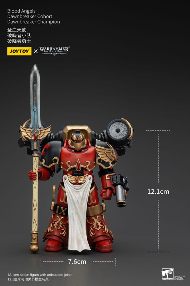 Warhammer Horus Heresy Action Şekil 1/18 Blood Angels Raldoron Blood Angels'ın İlk Kaptanı 13 cm