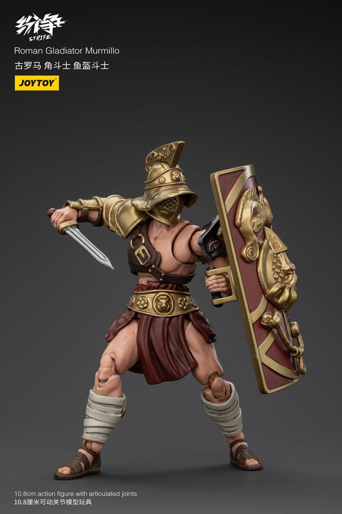 Action de conflit Figure 1/18 Gladiateur romain Murmillo 11 cm