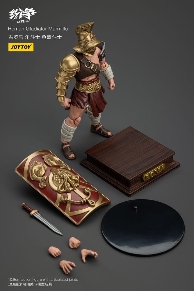 Action de conflit Figure 1/18 Gladiateur romain Murmillo 11 cm