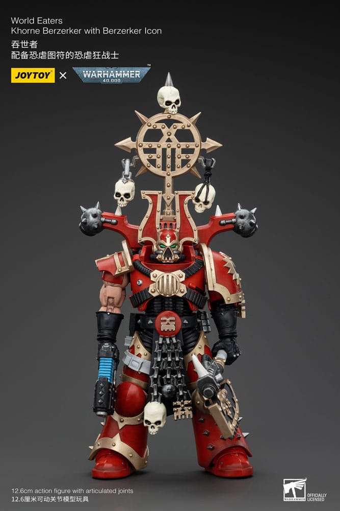 Warhammer 40K Aksiyon Şekil 1/18 Dünya Yiyenler Khorne Berzerker Berzerker Lcon 13 cm